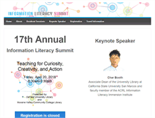 Tablet Screenshot of informationliteracysummit.org